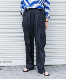 かぐれ | 綿麻デニムイージーパンツ(デニムパンツ)