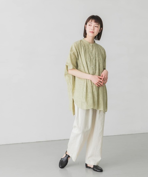 かぐれ（カグレ）の「綿麻デニムイージーパンツ（デニムパンツ