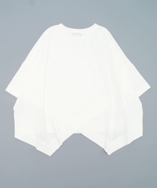 BEARDSLEY（ビアズリー）の「裾ランダムTシャツ（Tシャツ/カットソー・レディース・ブラック/オフホワイト/アイボリー・FREE）」の2枚目の写真