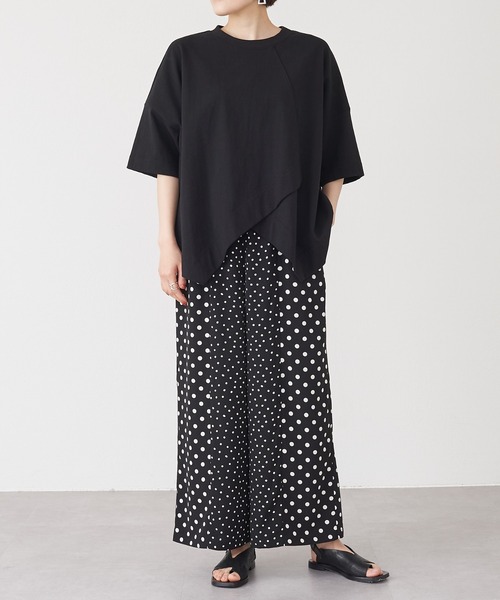 BEARDSLEY（ビアズリー）の「裾ランダムTシャツ（Tシャツ/カットソー・レディース・ブラック/オフホワイト/アイボリー・FREE）」の17枚目の写真