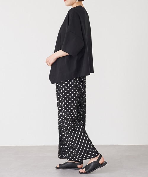 BEARDSLEY（ビアズリー）の「裾ランダムTシャツ（Tシャツ/カットソー・レディース・ブラック/オフホワイト/アイボリー・FREE）」の19枚目の写真