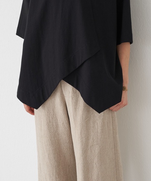 BEARDSLEY（ビアズリー）の「裾ランダムTシャツ（Tシャツ/カットソー・レディース・ブラック/オフホワイト/アイボリー・FREE）」の15枚目の写真