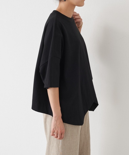 BEARDSLEY（ビアズリー）の「裾ランダムTシャツ（Tシャツ/カットソー・レディース・ブラック/オフホワイト/アイボリー・FREE）」の16枚目の写真