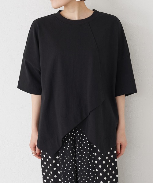 BEARDSLEY（ビアズリー）の「裾ランダムTシャツ（Tシャツ/カットソー・レディース・ブラック/オフホワイト/アイボリー・FREE）」の20枚目の写真