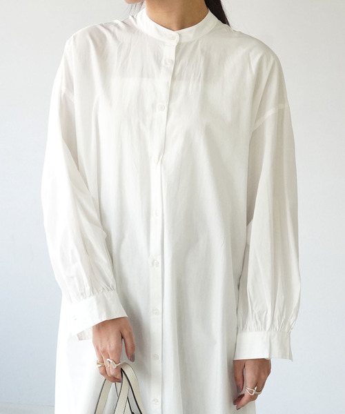 IAMUSE(アイアミューズ)の「【IAMUSE】スタンドカラーシャツワンピース S0661(シャツワンピース・レディース・ホワイト/ライトブルー/クリーム・FREE)」の22枚目の写真