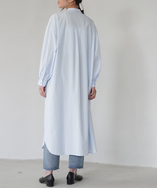 IAMUSE(アイアミューズ)の「【IAMUSE】スタンドカラーシャツワンピース S0661(シャツワンピース・レディース・ホワイト/ライトブルー/クリーム・FREE)」の17枚目の写真