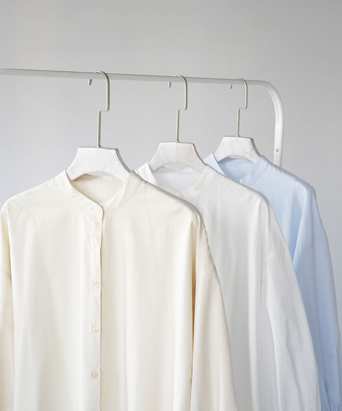 IAMUSE(アイアミューズ)の「【IAMUSE】スタンドカラーシャツワンピース S0661(シャツワンピース・レディース・ホワイト/ライトブルー/クリーム・FREE)」の19枚目の写真