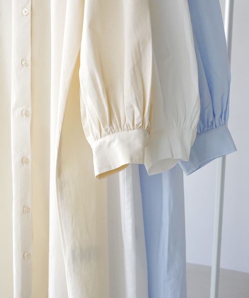 IAMUSE(アイアミューズ)の「【IAMUSE】スタンドカラーシャツワンピース S0661(シャツワンピース・レディース・ホワイト/ライトブルー/クリーム・FREE)」の20枚目の写真