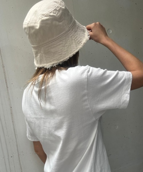 COLOR TOKYO ACCESSORIES(カラートウキョウアクセサリー)の「ダメージデザインバケットハット(ハット・レディース・OFF WHT/Black/White・FREE)」の10枚目の写真