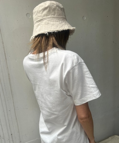 COLOR TOKYO ACCESSORIES(カラートウキョウアクセサリー)の「ダメージデザインバケットハット(ハット・レディース・OFF WHT/Black/White・FREE)」の11枚目の写真