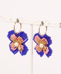 (8degrees)フラワーモチーフ×フープピアス