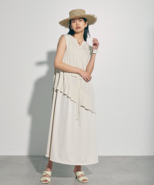 PUBLIC TOKYO ショルダータックハイネックワンピース /ウォッシャブル PUBLIC TOKYO（パブリックトウキョウ）の「【洗える】ショルダー