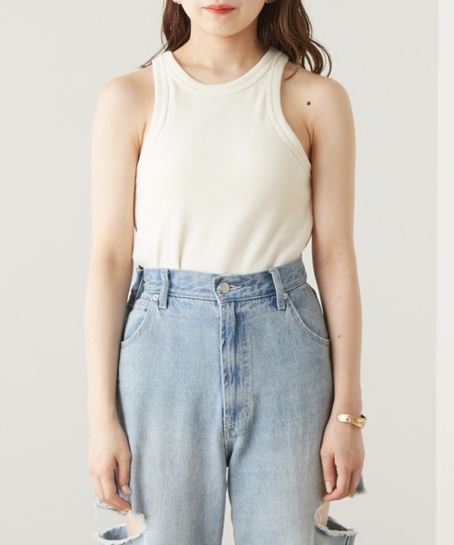 Chico（チコ）の「【SALON by Chico限定】パット付きアメスリタンク（Tシャツ/カットソー・レディース・ホワイト/ブラック/オートミール・FREE）」の22枚目の写真