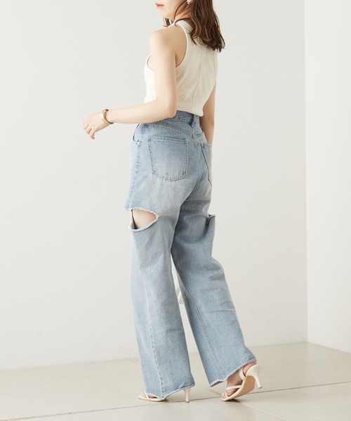 Chico（チコ）の「【SALON by Chico限定】パット付きアメスリタンク（Tシャツ/カットソー・レディース・ホワイト/ブラック/オートミール・FREE）」の8枚目の写真