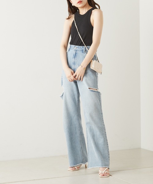 Chico（チコ）の「【SALON by Chico限定】パット付きアメスリタンク（Tシャツ/カットソー・レディース・ホワイト/ブラック/オートミール・FREE）」の19枚目の写真