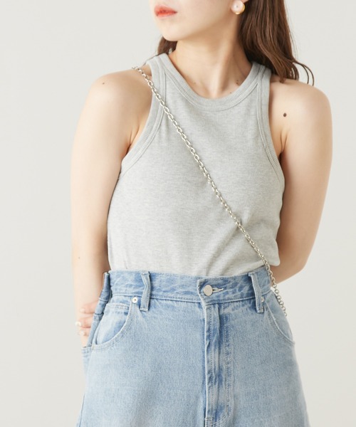 Chico（チコ）の「【SALON by Chico限定】パット付きアメスリタンク（Tシャツ/カットソー・レディース・ホワイト/ブラック/オートミール・FREE）」の7枚目の写真