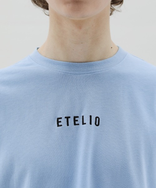 ETELIO（エテリオ）の「ルーズベーシックロゴTシャツ（Tシャツ/カットソー・メンズ・ワイン/ホワイト/サックスブルー/ブラック・L/S/M）」の8枚目の写真