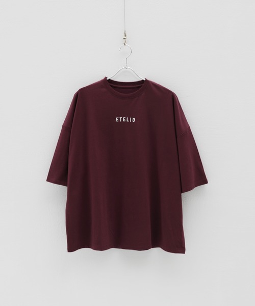 ETELIO（エテリオ）の「ルーズベーシックロゴTシャツ（Tシャツ/カットソー・メンズ・ワイン/ホワイト/サックスブルー/ブラック・L/S/M）」の17枚目の写真