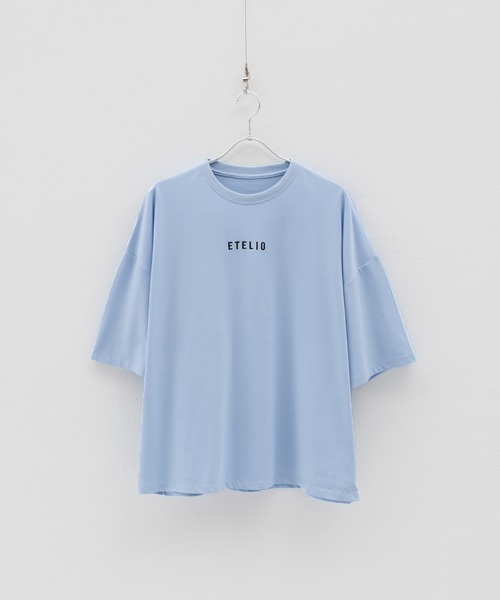 ETELIO（エテリオ）の「ルーズベーシックロゴTシャツ（Tシャツ/カットソー・メンズ・ワイン/ホワイト/サックスブルー/ブラック・L/S/M）」の22枚目の写真