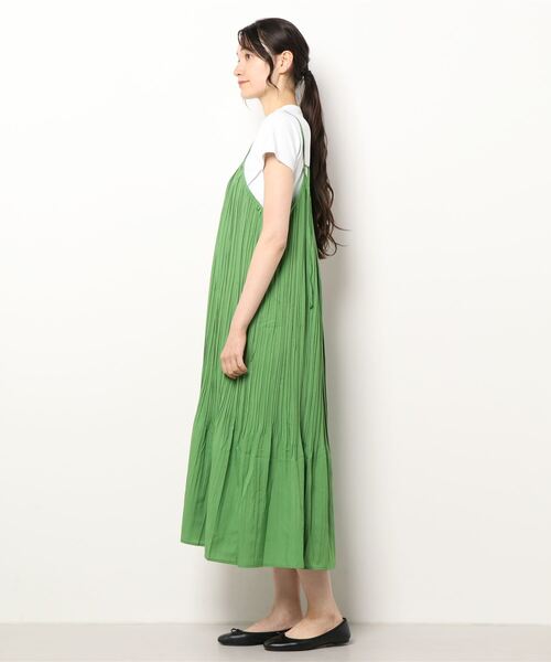 KOBE LETTUCE（コウベレタス）の「2wayプリーツキャミワンピース（ワンピース・レディース・グリーン/ブラック/ブラウン・FREE）」の6枚目の写真