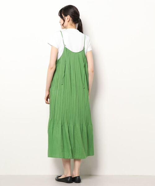 KOBE LETTUCE（コウベレタス）の「2wayプリーツキャミワンピース（ワンピース・レディース・グリーン/ブラック/ブラウン・FREE）」の4枚目の写真