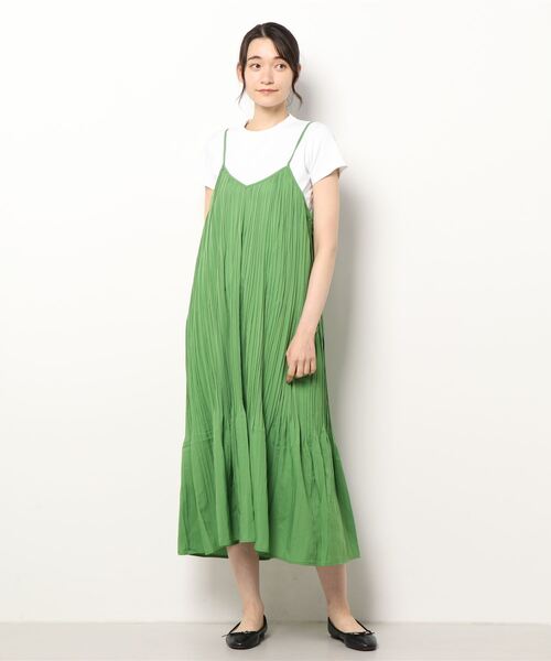 KOBE LETTUCE（コウベレタス）の「2wayプリーツキャミワンピース（ワンピース・レディース・グリーン/ブラック/ブラウン・FREE）」の11枚目の写真