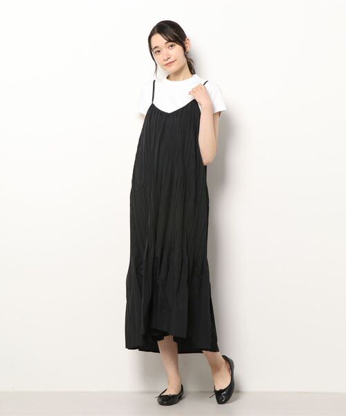 KOBE LETTUCE（コウベレタス）の「2wayプリーツキャミワンピース（ワンピース・レディース・グリーン/ブラック/ブラウン・FREE）」の12枚目の写真