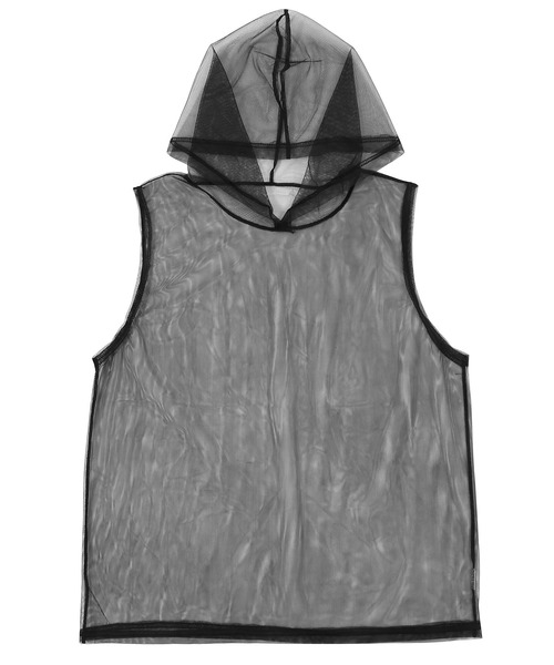 Figments（フィグメンツ）の「シアーフーディ（Tシャツ/カットソー・レディース・ブラック/カーキ・FREE）」の7枚目の写真