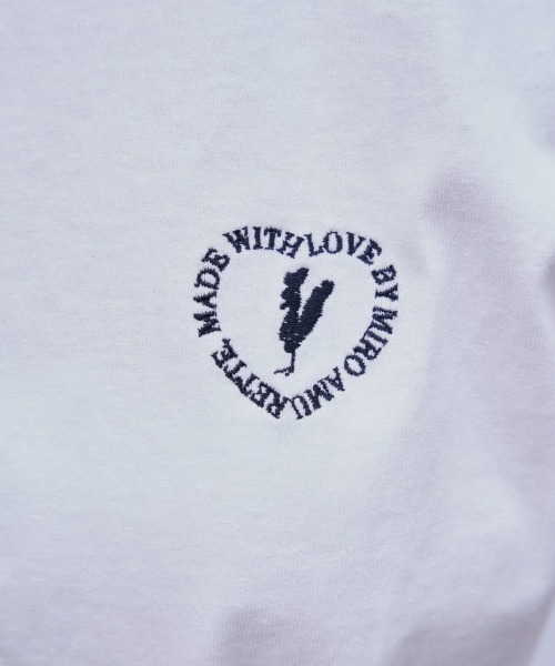 MIRO AMURETTE(ミロアミュレット)の「niwatori embroidery T-shirt(Tシャツ/カットソー・レディース・ホワイト×レッド/ホワイト×ネイビー・FREE)」の12枚目の写真