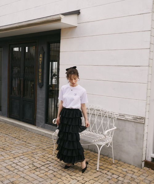 MIRO AMURETTE(ミロアミュレット)の「niwatori embroidery T-shirt(Tシャツ/カットソー・レディース・ホワイト×レッド/ホワイト×ネイビー・FREE)」の14枚目の写真