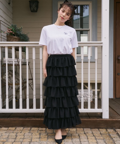 MIRO AMURETTE(ミロアミュレット)の「niwatori embroidery T-shirt(Tシャツ/カットソー・レディース・ホワイト×レッド/ホワイト×ネイビー・FREE)」の9枚目の写真