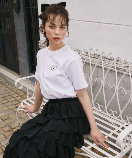 MIRO AMURETTE(ミロアミュレット)の「niwatori embroidery T-shirt(Tシャツ/カットソー・レディース・ホワイト×レッド/ホワイト×ネイビー・FREE)」の16枚目の写真