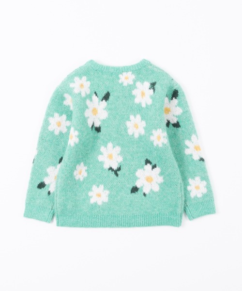 trois lapins kp(トロワラパンケーピー)の「花柄ジャガード編みセーター(140~150cm)(ニット/セーター・キッズ・グリーン/ブラック・140cm/150cm)」の11枚目の写真