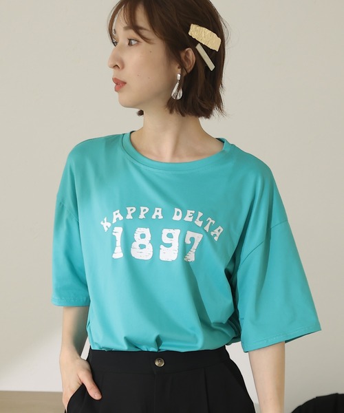 ElegChic(エレグシック)の「プリントTシャツ(Tシャツ/カットソー・レディース・ホワイト系その他3/グレー/ミント/ホワイト系その他4/ホワイト/ホワイト系その他2/ブラック系その他/ホワイト系その他/ブラック・FREE)」の9枚目の写真
