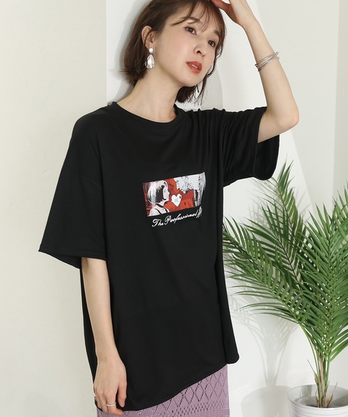 ElegChic(エレグシック)の「プリントTシャツ(Tシャツ/カットソー・レディース・ホワイト系その他3/グレー/ミント/ホワイト系その他4/ホワイト/ホワイト系その他2/ブラック系その他/ホワイト系その他/ブラック・FREE)」の6枚目の写真