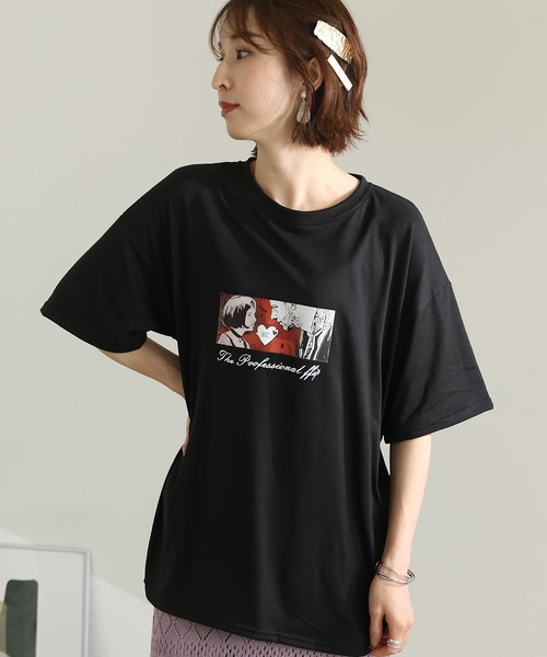 ElegChic(エレグシック)の「プリントTシャツ(Tシャツ/カットソー・レディース・ホワイト系その他3/グレー/ミント/ホワイト系その他4/ホワイト/ホワイト系その他2/ブラック系その他/ホワイト系その他/ブラック・FREE)」の10枚目の写真