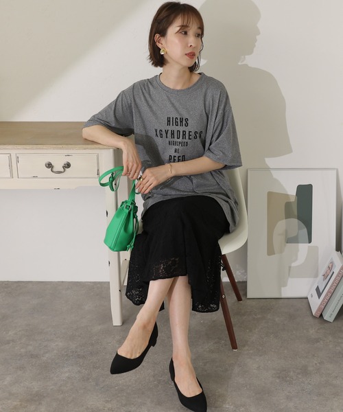 ElegChic(エレグシック)の「プリントTシャツ(Tシャツ/カットソー・レディース・ホワイト系その他3/グレー/ミント/ホワイト系その他4/ホワイト/ホワイト系その他2/ブラック系その他/ホワイト系その他/ブラック・FREE)」の17枚目の写真
