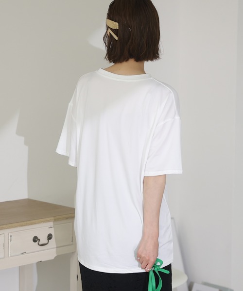 ElegChic(エレグシック)の「プリントTシャツ(Tシャツ/カットソー・レディース・ホワイト系その他3/グレー/ミント/ホワイト系その他4/ホワイト/ホワイト系その他2/ブラック系その他/ホワイト系その他/ブラック・FREE)」の20枚目の写真