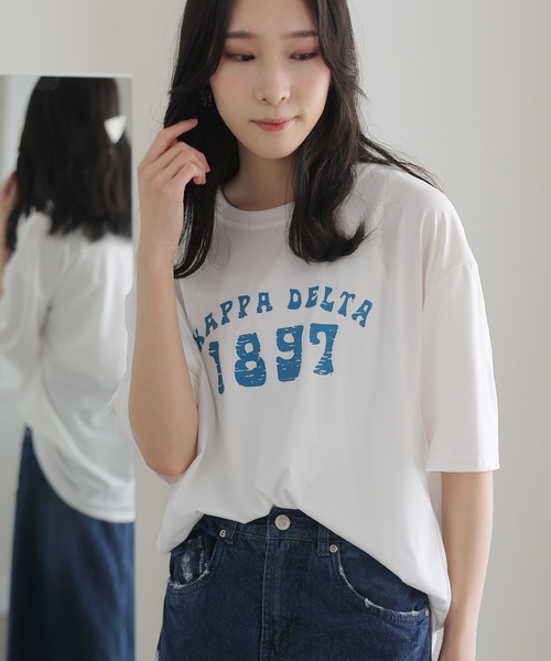 ElegChic(エレグシック)の「プリントTシャツ(Tシャツ/カットソー・レディース・ホワイト系その他3/グレー/ミント/ホワイト系その他4/ホワイト/ホワイト系その他2/ブラック系その他/ホワイト系その他/ブラック・FREE)」の22枚目の写真
