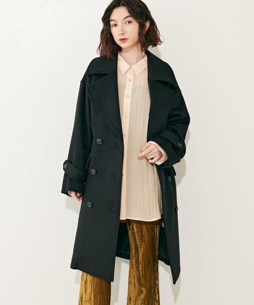 Lui's（ルイス）の「【カタログ掲載アイテム】ハイクオリティメルトンビッグPコート（ピーコート・レディース・ライトベージュ/グレー/ブラック・FREE）」の15枚目の写真