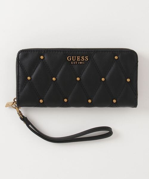 Guess（ゲス）の「GUESS/ゲス キルティングアラウンドZIPウォレット（財布・レディース・ブラック系1/ベージュ系2/ブラック系2/ベージュ系1・FREE）」の3枚目の写真