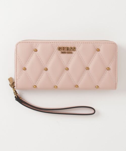 Guess（ゲス）の「GUESS/ゲス キルティングアラウンドZIPウォレット（財布・レディース・ブラック系1/ベージュ系2/ブラック系2/ベージュ系1・FREE）」の4枚目の写真