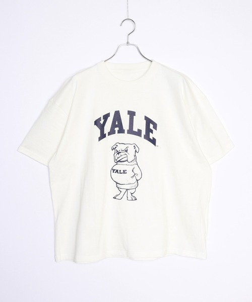 WESTSEA（ウエストシー）の「YALE 大学T ヘビーウエイト ビッグシルエットTシャツ（Tシャツ/カットソー・メンズ・ホワイト/ホワイト系その他/グレー系その他/チャコール・M/L/XL）」の14枚目の写真
