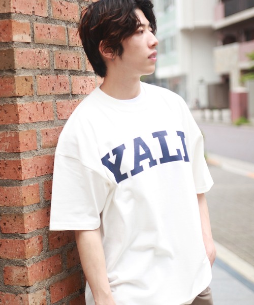 WESTSEA（ウエストシー）の「YALE 大学T ヘビーウエイト ビッグシルエットTシャツ（Tシャツ/カットソー・メンズ・ホワイト/ホワイト系その他/グレー系その他/チャコール・M/L/XL）」の21枚目の写真