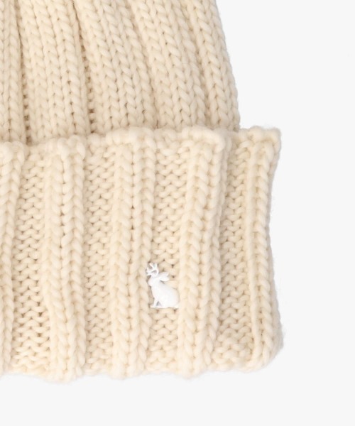 arth（アース）の「arth  Big Ponpon Watch（ニットキャップ/ビーニー・レディース・ブルー/ブラック/ホワイト・FREE）」の6枚目の写真