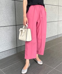 クールタッチセンタータックストレッチストレートパンツ