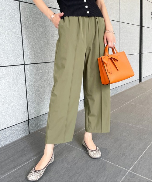 StyleSea(スタイルシー)の「クールタッチセンタータックストレッチストレートパンツ(スラックス・レディース・ブラック/ベージュ/カーキ/ピンク・FREE)」の18枚目の写真