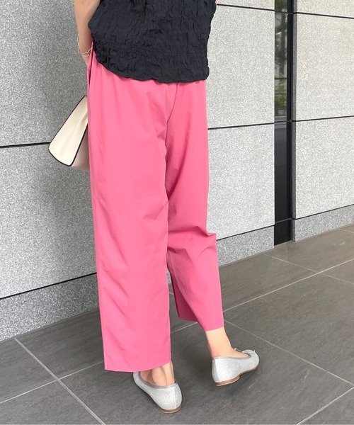 StyleSea(スタイルシー)の「クールタッチセンタータックストレッチストレートパンツ(スラックス・レディース・ブラック/ベージュ/カーキ/ピンク・FREE)」の15枚目の写真
