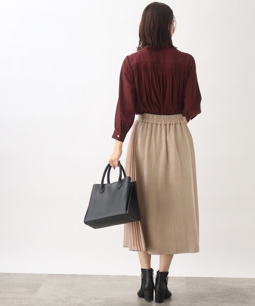 grove（グローブ）の「◆柄も入った8色展開。ヴィンテージサテン柄アソートブラウス（シャツ/ブラウス・レディース・ダークグリーン/アイボリー/ボルドー/ブラック系1/ネイビー系/アイボリー系/グレー系その他/ブラウン系その他・02/03/04/01/05）」の10枚目の写真