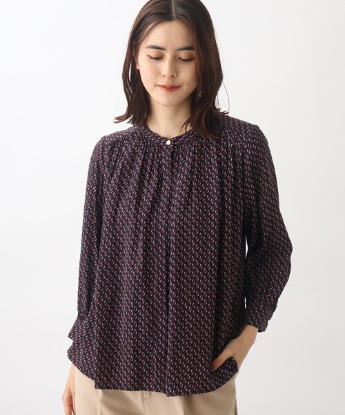 grove（グローブ）の「◆柄も入った8色展開。ヴィンテージサテン柄アソートブラウス（シャツ/ブラウス・レディース・ダークグリーン/アイボリー/ボルドー/ブラック系1/ネイビー系/アイボリー系/グレー系その他/ブラウン系その他・02/03/04/01/05）」の20枚目の写真